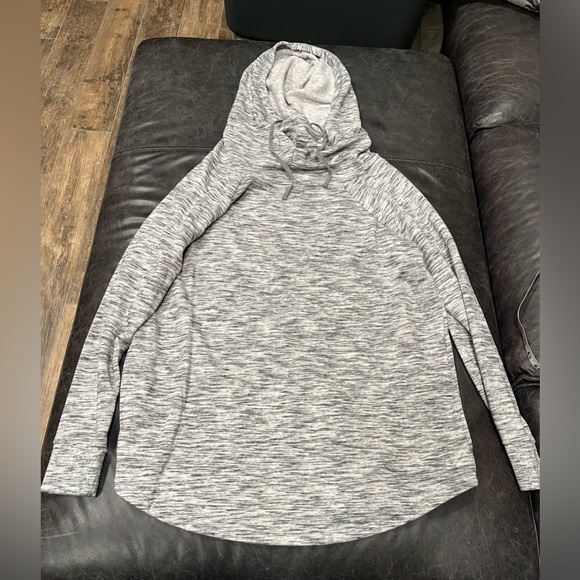 Mossimo Gray Women's Cowl Hoodie Top - Picture 1 of 4